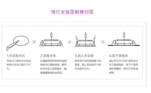 欧普筒灯安装示意图图片