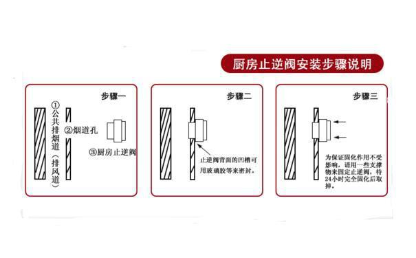 油煙機煙道止回閥的安裝方法，油煙機煙道止回閥的安裝方法和步驟